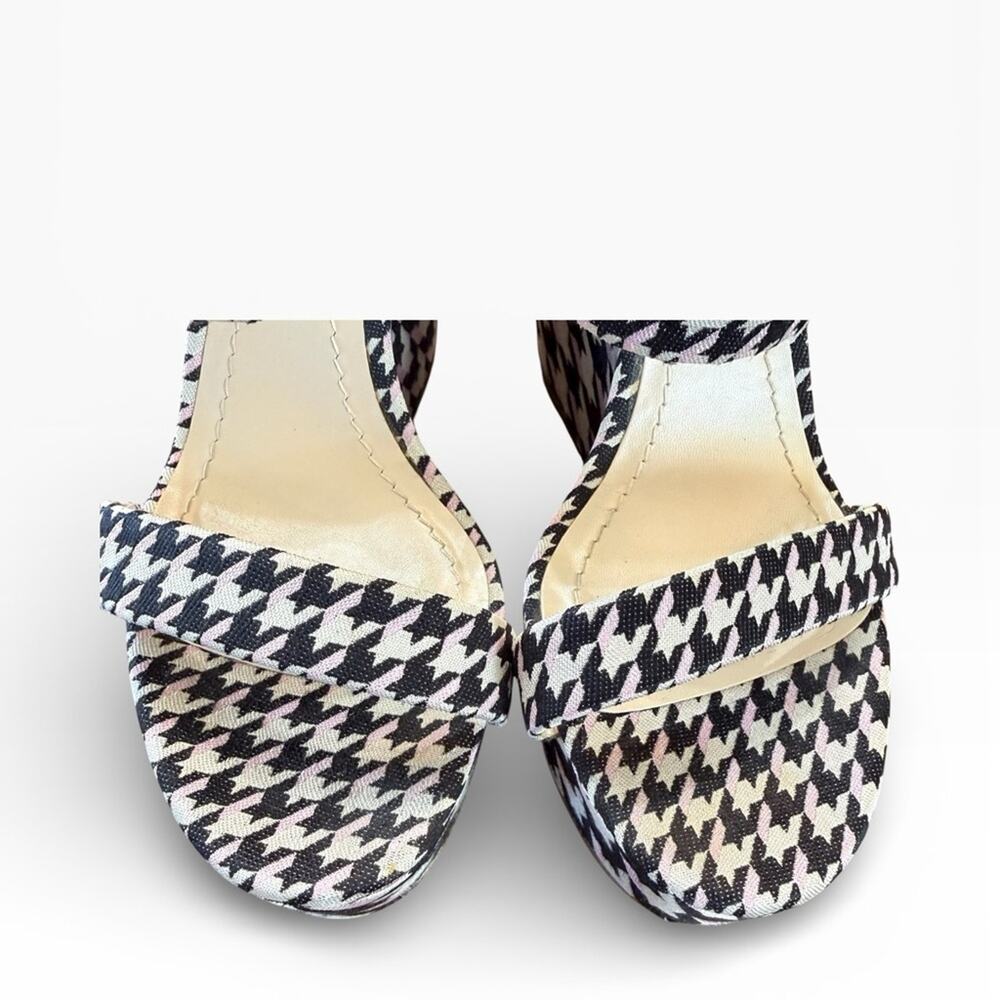 Christian Dior Volt Houndstooth Canvas Wedge Slingback Sandals EU 39 US 9 - Picture 12 of 16